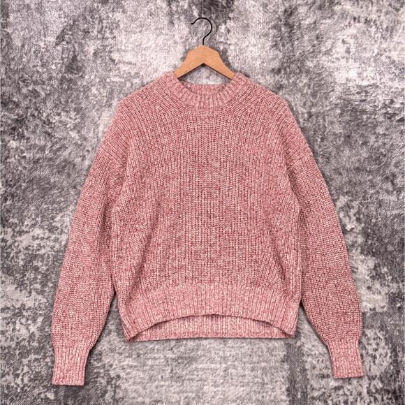 New Faherty Sweater Large Womens Sunwashed Cotton Fisherman Blush Pink - Picture 1 of 9